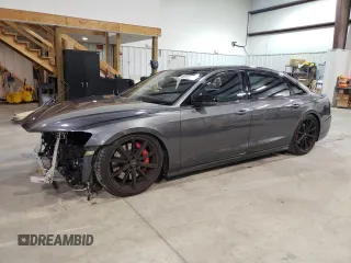2024 Audi S8 with VIN WAULSBF88RN010711, listed as a Copart auction lot 85973944 with 6,502 mi miles and Salvage Title. Bid and sale history available at DreamBid. Image 1.