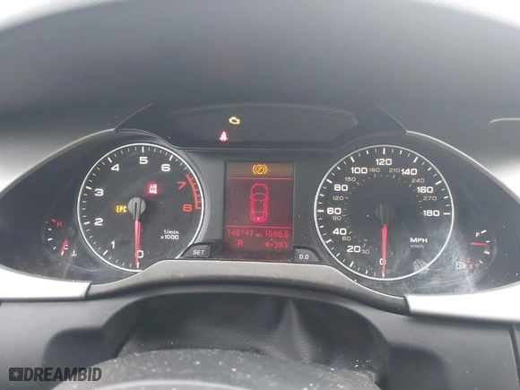 2012 Audi A4 2.0T Premium Plus with VIN WAUFFAFL3CN009134, listed as a IAAI auction lot 40927499 with 148,147 mi miles. Bid and sale history available at carsss.com. Image 7.