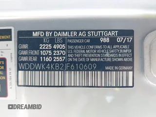 2018 Mercedes-Benz C 300 с VIN WDDWK4KB2JF610609, выставлен на аукционе IAAI как лот 41924781 с пробегом 79 438 миль миль и . История ставок и продаж доступна на DreamBid. Изображение 9.
