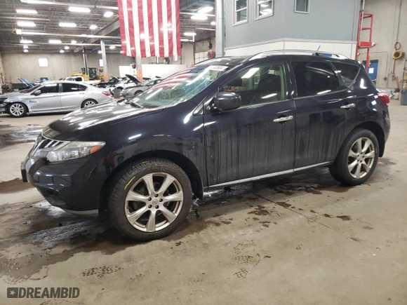 2013 Nissan Murano LE with VIN JN8AZ1MW7DW312578, listed as a Copart auction lot 82240604 with 158,674 mi miles and Salvage Title. Bid and sale history available at carsss.com. Image 1.