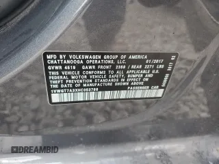 2017 Volkswagen Passat SE z VIN 1VWGT7A3XHC053786, wystawiony jako Copart lot #55421435 z przebiegiem 90 878 mil mil oraz Szkoda całkowita • Salvage title. Historia ofert i sprzedaży dostępna na DreamBid. Obrazek 12.