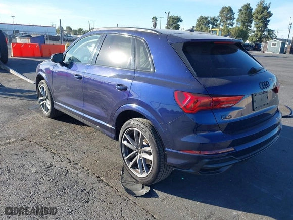 2022 Audi Q3 S line Premium Plus with VIN WA1EECF34N1043973, listed as a IAAI auction lot 41421906 with 21,333 mi miles. Bid and sale history available at carsss.com. Image 3.