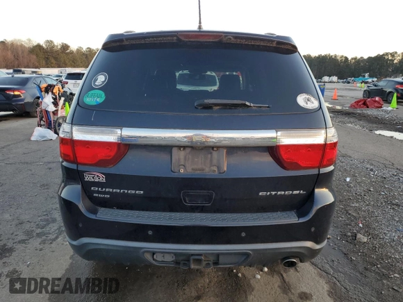 2012 Dodge Durango Citadel with VIN 1C4RDJEG7CC100137, listed as a Copart auction lot 45295485 with 175,816 mi miles and Salvage title. Bid and sale history available at DreamBid. Image 6.
