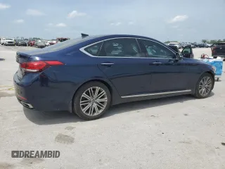 2018 Genesis G80 3.8L z VIN KMHGN4JE6JU257462, wystawiony jako Copart lot #57170965 z przebiegiem 65 262 mil mil oraz Szkody całkowita. Historia ofert i sprzedaży dostępna na DreamBid. Obrazek 3.