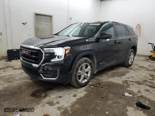 2022 GMC Terrain SLE with VIN 3GKALTEV9NL163147, listed as a Copart auction lot 46133055 with 153,192 mi miles and Clean Title. Bid and sale history available at carsss.com. Image 1.