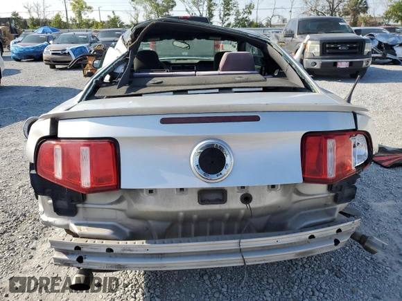 2012 Ford Mustang V6 Premium with VIN 1ZVBP8AM7C5223225, listed as a Copart auction lot 53139935 with 122,982 mi miles and Salvage Title. Bid and sale history available at carsss.com. Image 6.
