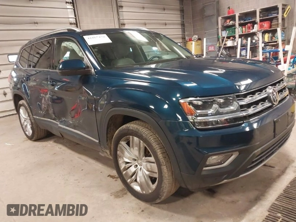 2018 Volkswagen Atlas SEL Premium with VIN 1V2NR2CA5JC597639, listed as a IAAI auction lot 41867470 with 99,642 mi miles and . Bid and sale history available at DreamBid. Image 1.