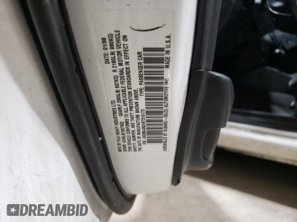 1998 Subaru Legacy L with VIN 4S3BK4352W7315173, listed as a Copart auction lot 45974945 with 87,909 mi miles and Salvage title. Bid and sale history available at DreamBid. Image 15.