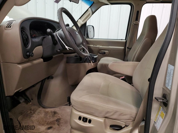 2008 Ford Econoline Wagon XL with VIN 1FMNE11L38DA52308, listed as a Copart auction lot 50180065 with 187,079 mi miles and Salvage Title. Bid and sale history available at carsss.com. Image 7.