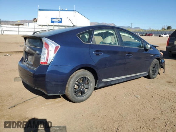 2013 Toyota Prius One with VIN JTDKN3DU8D1698558, listed as a Copart auction lot 53392615 with Not Provided miles and Salvage Title. Bid and sale history available at DreamBid. Image 3.