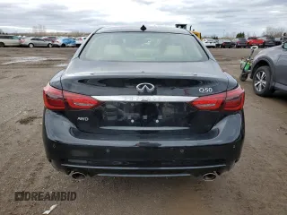2023 Infiniti Q50 Luxe with VIN JN1EV7BR1PM543584, listed as a Copart auction lot 53582905 with Not provided miles and Clean title. Bid and sale history available at DreamBid. Image 6.