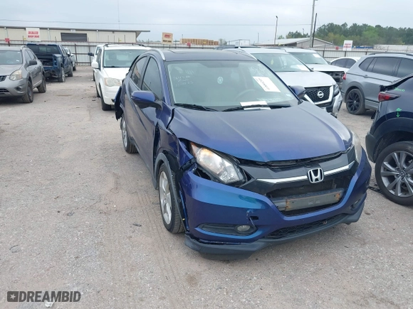 2016 Honda HR-V EX-L w/Navi with VIN 3CZRU5H7XGM746953, listed as a IAAI auction lot 41880205 with 150,211 mi miles. Bid and sale history available at carsss.com. Image 1.