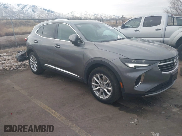 2021 Buick Envision Preferred with VIN LRBFZMR49MD048459, listed as a IAAI auction lot 41400810 with 42,553 mi miles and . Bid and sale history available at carsss.com. Image 1.
