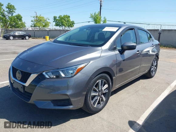 2021 Nissan Versa SV with VIN 3N1CN8EV7ML886377, listed as a IAAI auction lot 42099853 with 37,412 mi miles. Bid and sale history available at carsss.com. Image 2.