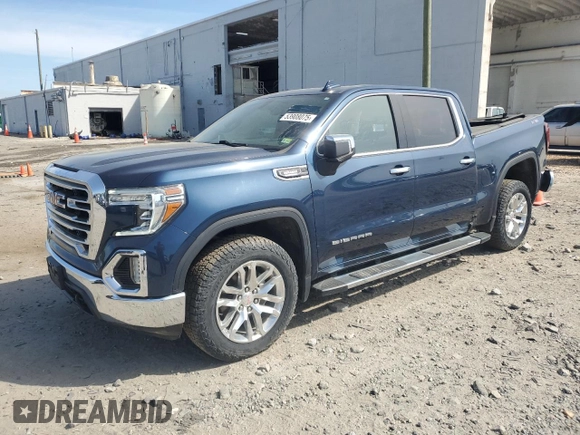 2021 GMC Sierra 1500 SLT z VIN 3GTU9DET6MG172925, wystawiony jako Copart lot #53908075 z przebiegiem 56 717 mil mil oraz Szkoda całkowita • Salvage title. Historia ofert i sprzedaży dostępna na DreamBid. Obrazek 1.