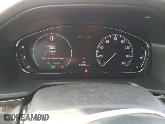 2019 Honda Accord Sedan Sport 1.5T with VIN 1HGCV1F30KA134074, listed as a Copart auction lot 54711475 with 118,789 mi miles and Salvage Title. Bid and sale history available at carsss.com. Image 9.