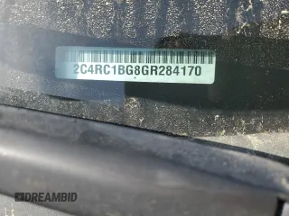 2016 Chrysler Town & Country Touring with VIN 2C4RC1BG8GR284170, listed as a Copart auction lot 49133465 with 135,478 mi miles and Salvage Title. Bid and sale history available at carsss.com. Image 14.
