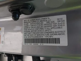 2022 Honda Pilot Special Edition with VIN 5FNYF5H24NB029479, listed as a IAAI auction lot 41504673 with Not Provided miles and . Bid and sale history available at carsss.com. Image 9.