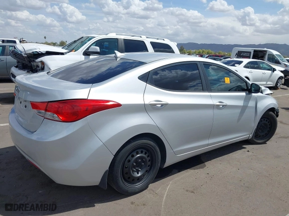 2012 Hyundai Elantra GLS with VIN KMHDH4AE6CU460641, listed as a IAAI auction lot 41926289 with 1 mi miles. Bid and sale history available at carsss.com. Image 4.