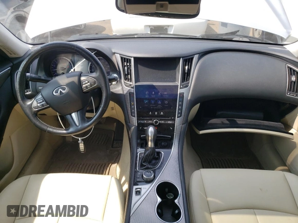 2015 Infiniti Q50 Premium with VIN JN1BV7AR2FM395710, listed as a Copart auction lot 60505055 with 108,333 mi miles and Salvage title. Bid and sale history available at DreamBid. Image 8.