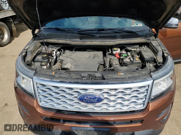 2017 Ford Explorer Platinum with VIN 1FM5K8HT8HGA16023, listed as a Copart auction lot 59529195 with 101,609 mi miles and Salvage title. Bid and sale history available at DreamBid. Image 12.