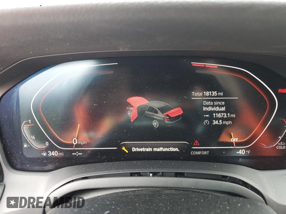 2019 BMW 3 Series 330i with VIN WBA5R1C51KAK09945, listed as a Copart auction lot 53831015 with 18,135 mi miles and Salvage title. Bid and sale history available at DreamBid. Image 9.
