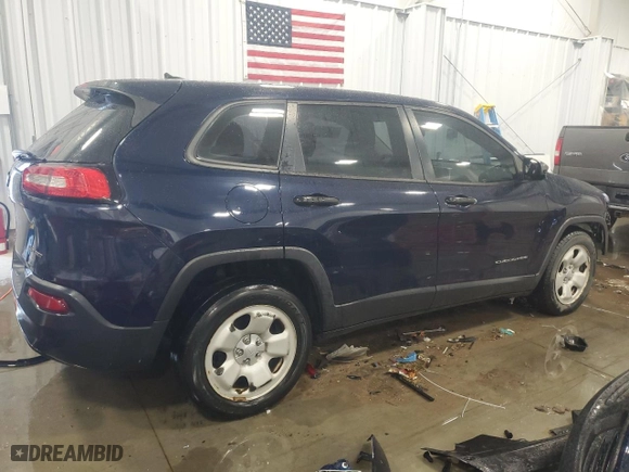 2016 Jeep Cherokee Sport with VIN 1C4PJLAB5GW189961, listed as a Copart auction lot 46069985 with 132,142 mi miles and Clean Title. Bid and sale history available at carsss.com. Image 3.