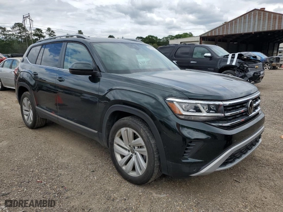 2021 Volkswagen Atlas 2.0T SEL with VIN 1V2BP2CA5MC583463, listed as a Copart auction lot 48106493 with 37,275 mi miles. Bid and sale history available at carsss.com. Image 4.