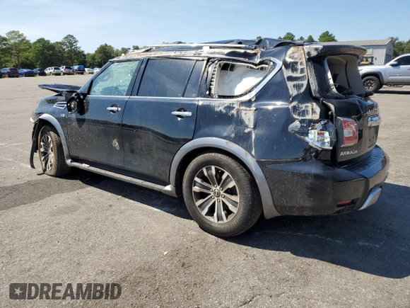 2018 Nissan Armada SV with VIN JN8AY2NCXJ9553963, listed as a Copart auction lot 68015674 with Not Provided miles and Non Repairable. Bid and sale history available at carsss.com. Image 2.