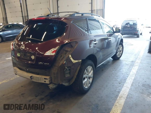 2013 Nissan Murano LE with VIN JN8AZ1MW4DW310934, listed as a IAAI auction lot 41725364 with 131,084 mi miles and . Bid and sale history available at DreamBid. Image 4.