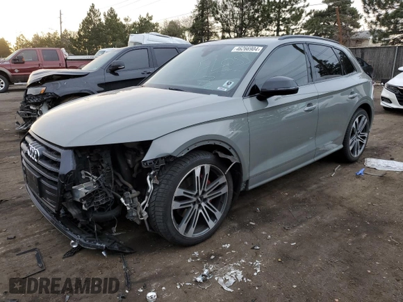 2019 Audi SQ5 Premium Plus with VIN WA1B4AFY5K2047400, listed as a Copart auction lot 46266904 with 24,304 mi miles and . Bid and sale history available at DreamBid. Image 1.