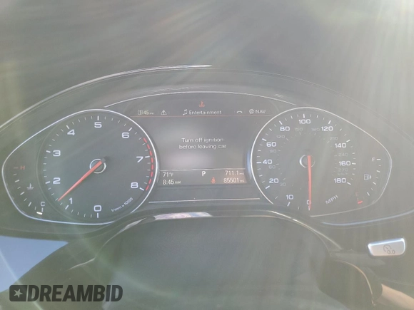 2016 Audi A8 3.0T with VIN WAU34AFD4GN012549, listed as a Copart auction lot 51053755 with 85,501 mi miles and Non repairable. Bid and sale history available at DreamBid. Image 9.