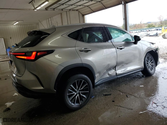 2022 Lexus NX with VIN 2T2GGCEZ8NC008617, listed as a Copart auction lot 51159575 with 19,485 mi miles and Salvage Title. Bid and sale history available at carsss.com. Image 3.