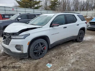 2023 Chevrolet Traverse Premier with VIN 1GNEVKKWXPJ131582, listed as a Copart auction lot 43123875 with 23,011 mi miles and Salvage Title. Bid and sale history available at carsss.com. Image 1.