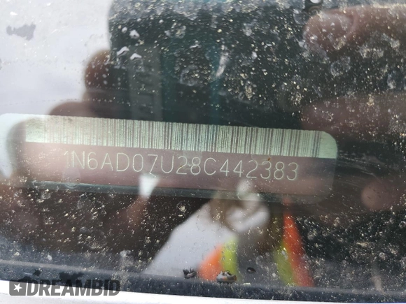 2008 Nissan Frontier SE z VIN 1N6AD07U28C442383, wystawiony jako Copart lot #52042495 z przebiegiem 137 155 mil mil oraz Szkoda całkowita • Salvage title. Historia ofert i sprzedaży dostępna na DreamBid. Obrazek 14.