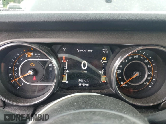 2022 Jeep Wrangler Unlimited Willys with VIN 1C4HJXDN4NW130060, listed as a Copart auction lot 58539485 with 39,930 mi miles and Salvage title. Bid and sale history available at DreamBid. Image 9.