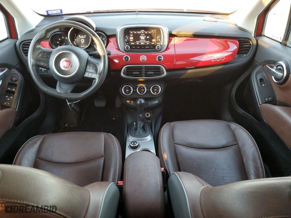 2016 FIAT 500X Lounge with VIN ZFBCFXDT6GP341349, listed as a Copart auction lot 82163054 with 124,140 mi miles and Salvage Title. Bid and sale history available at carsss.com. Image 8.