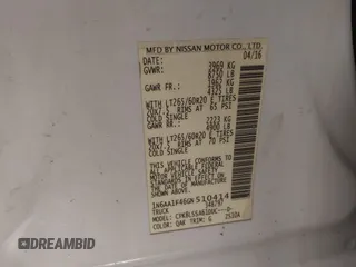 2016 Nissan Titan XD S with VIN 1N6AA1F46GN510414, listed as a IAAI auction lot 41882144 with 237,224 mi miles. Bid and sale history available at carsss.com. Image 9.