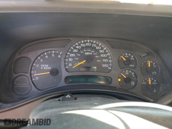 2003 GMC Sierra 1500HD SLE z VIN 1GTGC13U33F222110, wystawiony jako Copart lot #44918185 z przebiegiem 209 001 mil mil oraz Czysty tytuł • Clean title. Historia ofert i sprzedaży dostępna na DreamBid. Obrazek 9.