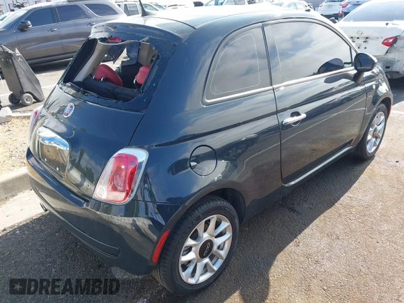 2017 FIAT 500 Pop with VIN 3C3CFFKR3HT700124, listed as a IAAI auction lot 42637085 with 67,628 mi miles and . Bid and sale history available at DreamBid. Image 4.