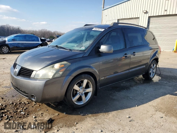 2006 Nissan Quest SL with VIN 5N1BV28U36N122999, listed as a Copart auction lot 86639374 with 185,875 mi miles and Salvage Title. Bid and sale history available at carsss.com. Image 1.
