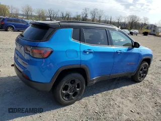 2023 Jeep Compass Trailhawk with VIN 3C4NJDDN2PT510783, listed as a Copart auction lot 54378135 with 17,361 mi miles and Salvage title. Bid and sale history available at DreamBid. Image 3.