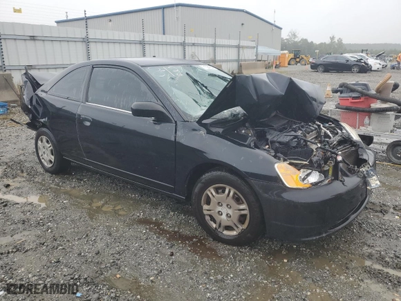 2002 Honda Civic LX with VIN 1HGEM21572L063504, listed as a Copart auction lot 71024364 with 0 mi miles and Salvage Title. Bid and sale history available at carsss.com. Image 4.