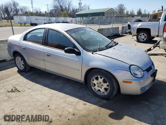 2004 Dodge Neon SXT with VIN 1B3ES56C34D551974, listed as a Copart auction lot 46829235 with 212,829 mi miles and Salvage Title. Bid and sale history available at DreamBid. Image 4.