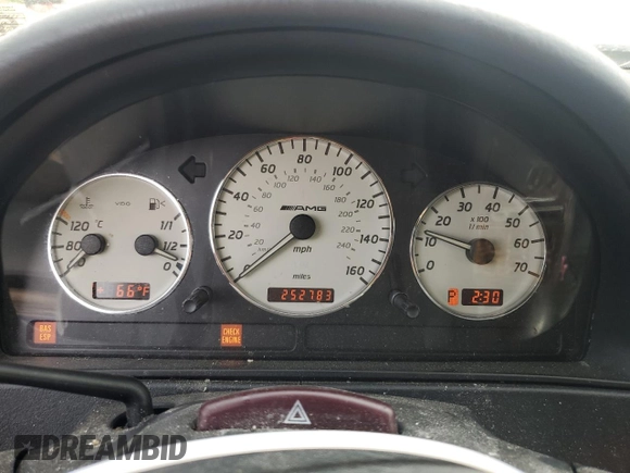 2001 Mercedes-Benz M-Class AMG with VIN 4JGAB74E21A227338, listed as a Copart auction lot 46991495 with 252,783 mi miles and Clean Title. Bid and sale history available at carsss.com. Image 9.