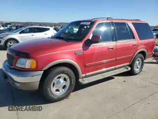 2001 Ford Expedition Eddie Bauer with VIN 1FMRU17L11LB28163, listed as a Copart auction lot 43424585 with 220,543 mi miles and Salvage title. Bid and sale history available at DreamBid. Image 1.