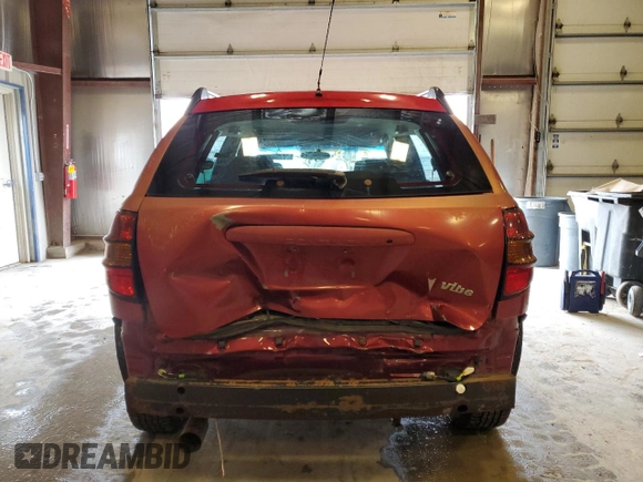 2005 Pontiac Vibe with VIN 5Y2SL63845Z410629, listed as a Copart auction lot 51704475 with 261,027 mi miles and Non Repairable. Bid and sale history available at carsss.com. Image 6.
