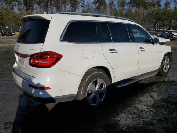 2017 Mercedes-Benz GLS 450 with VIN 4JGDF6EE1HA887438, listed as a Copart auction lot 42875025 with 83,584 mi miles and Salvage Title. Bid and sale history available at DreamBid. Image 3.