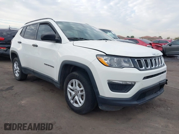 2017 Jeep Compass Sport z VIN 3C4NJDAB1HT642199, wystawiony jako IAAI lot #41237141 z przebiegiem 85 650 mil mil oraz . Historia ofert i sprzedaży dostępna na DreamBid. Obrazek 1.