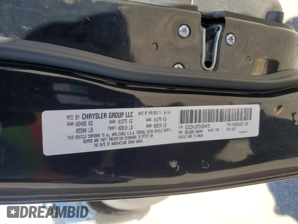 2014 Dodge Charger SXT with VIN 2C3CDXJG7EH320476, listed as a Copart auction lot 49823735 with 125,067 mi miles and Clean Title. Bid and sale history available at carsss.com. Image 12.